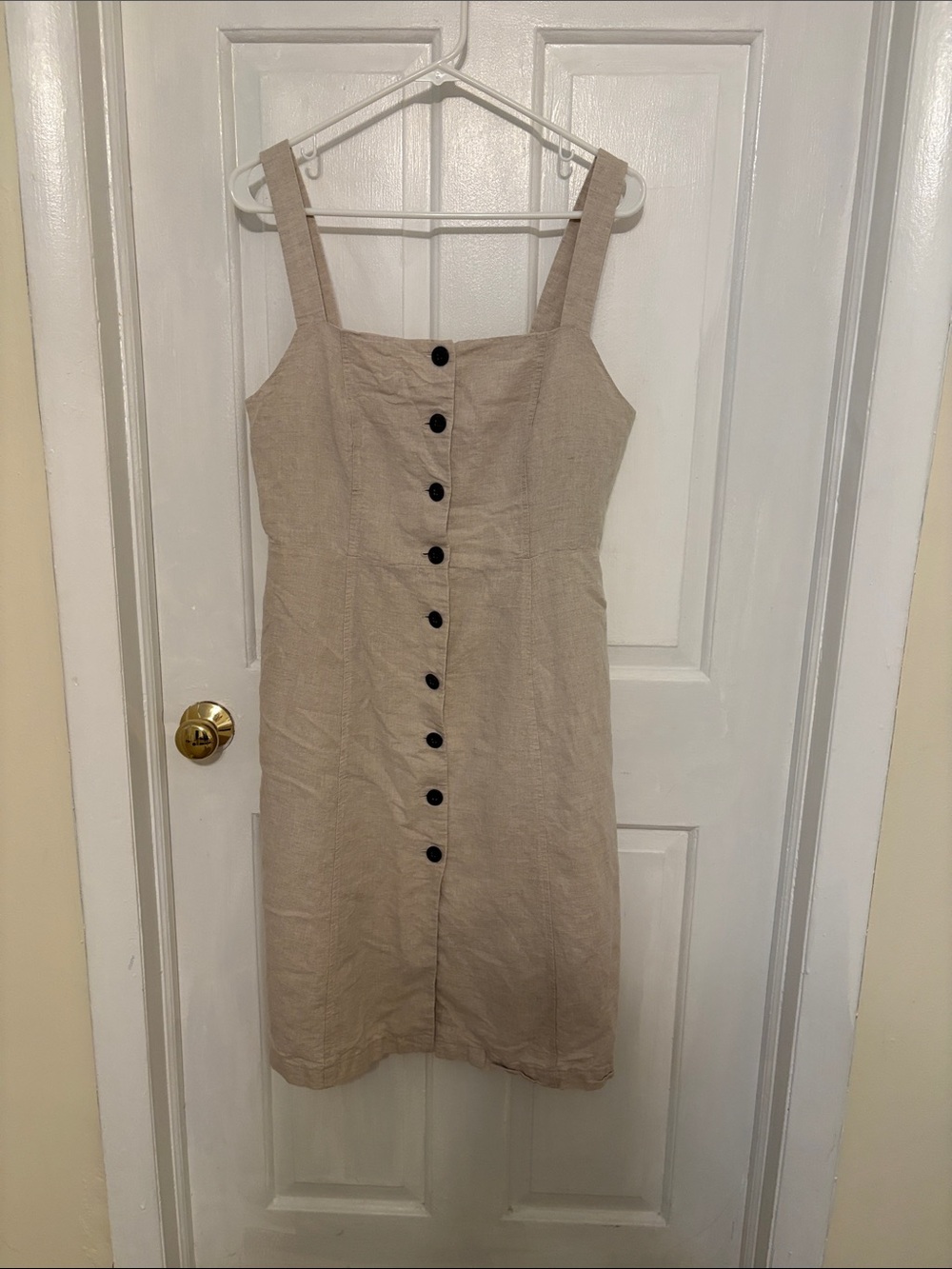 NWOT Gap Sleeveless Linen Button Down Sleeveless Dress